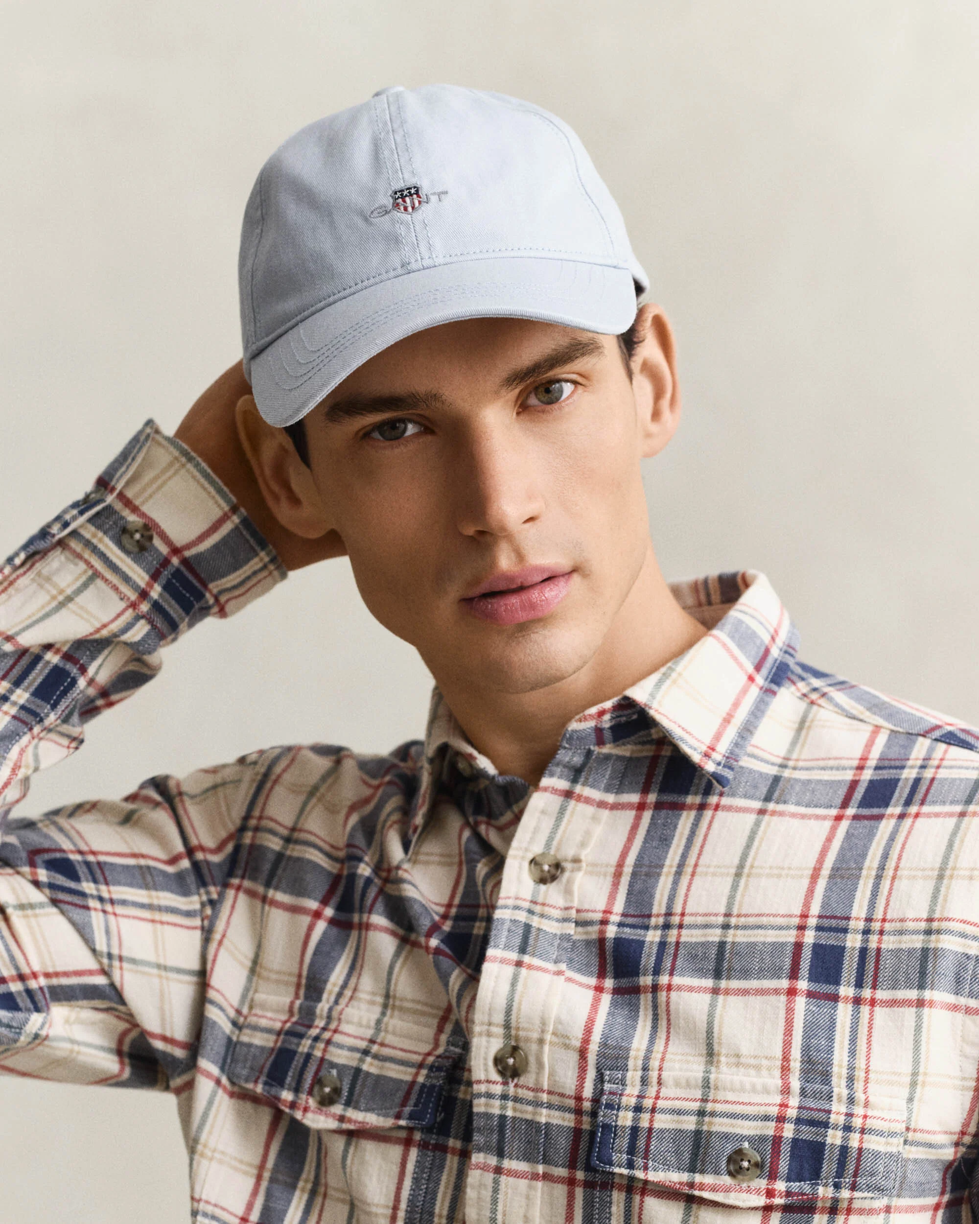 GANT Mens Shield Logo Cotton Twill Cap - 420 Muted Blue - Image 2
