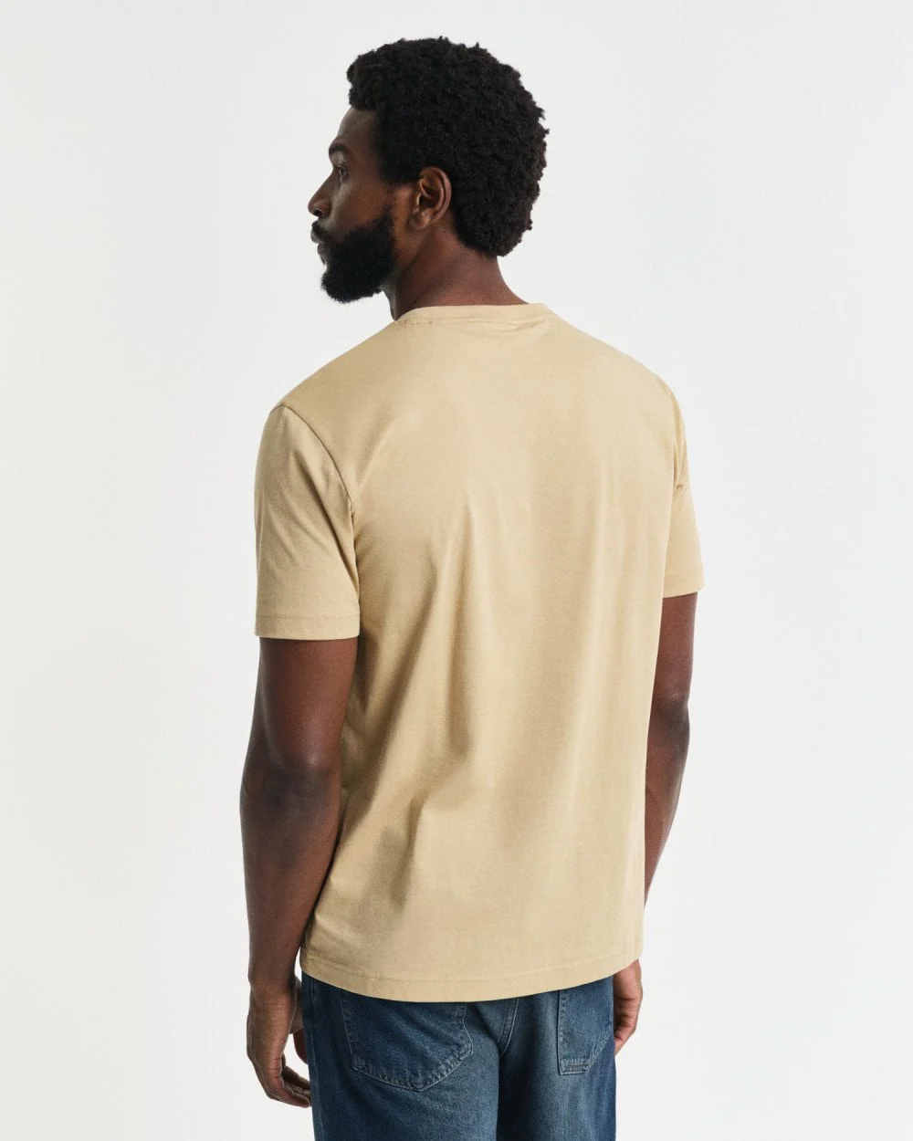 GANT Mens Short Sleeve Printed Graphic T-Shirt - 232 Oak Beige - Image 4
