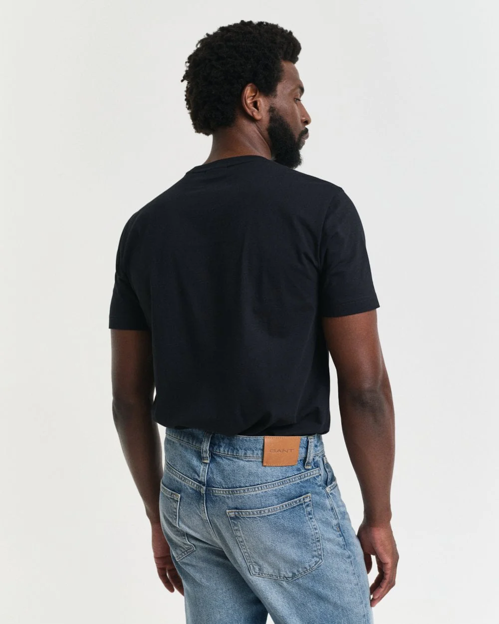 GANT Mens Short Sleeve Printed Graphic T-Shirt - 5 Black - Image 3