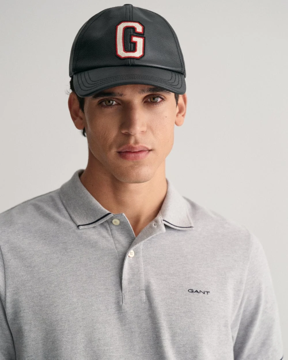 GANT Mens Short Sleeve Tipping Pique Polo - 93 Grey Melange - Image 3