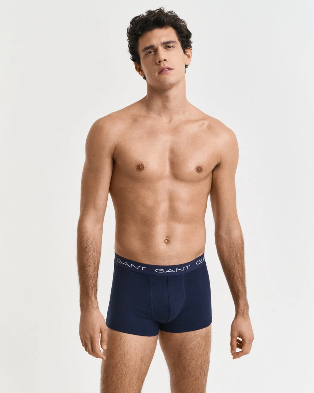 GANT Mens Slim Fit Cotton Jersey Trunks 3-Pack - 410 Marine - Image 2