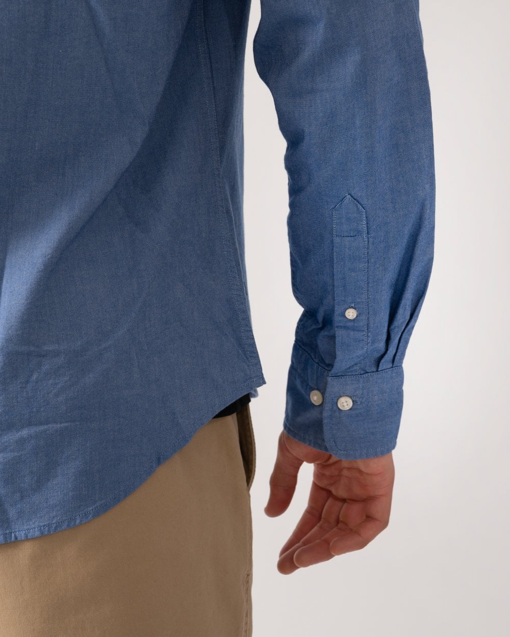 GANT Mens Slim Fit Long Sleeve Oxford Shirt - 407 Rich Blue - Image 4