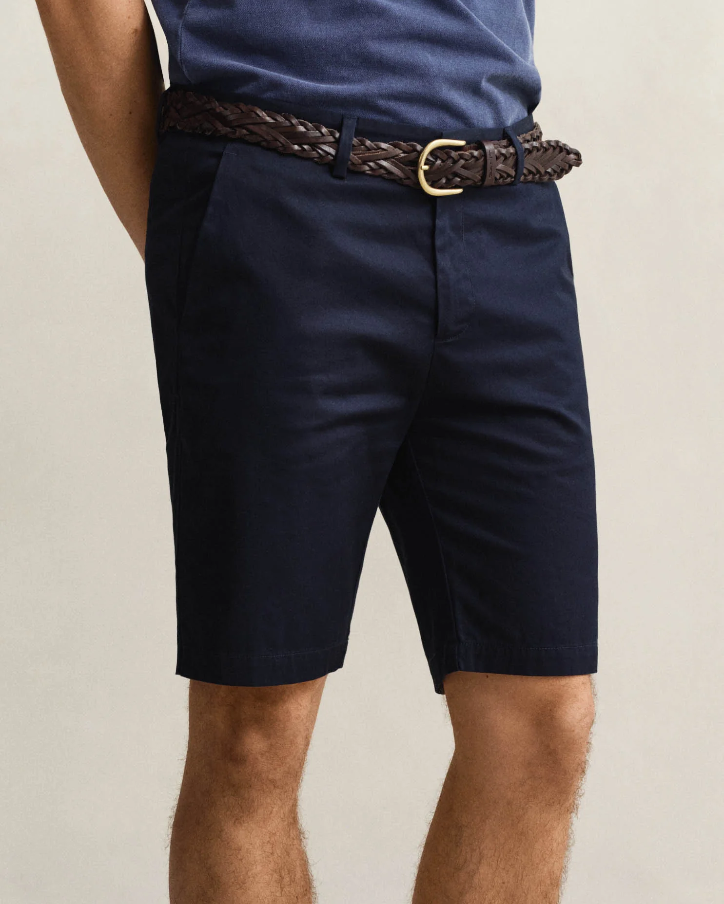 GANT Mens Slim Fit Sports Chino Shorts - 433 Evening Blue - Image 2