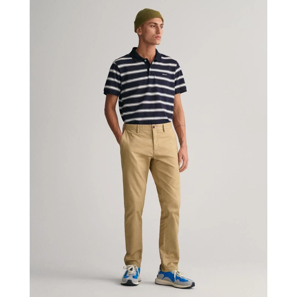 GANT Mens Slim Fit Tech Prep™ Chinos - 248 Dark Khaki - Image 2