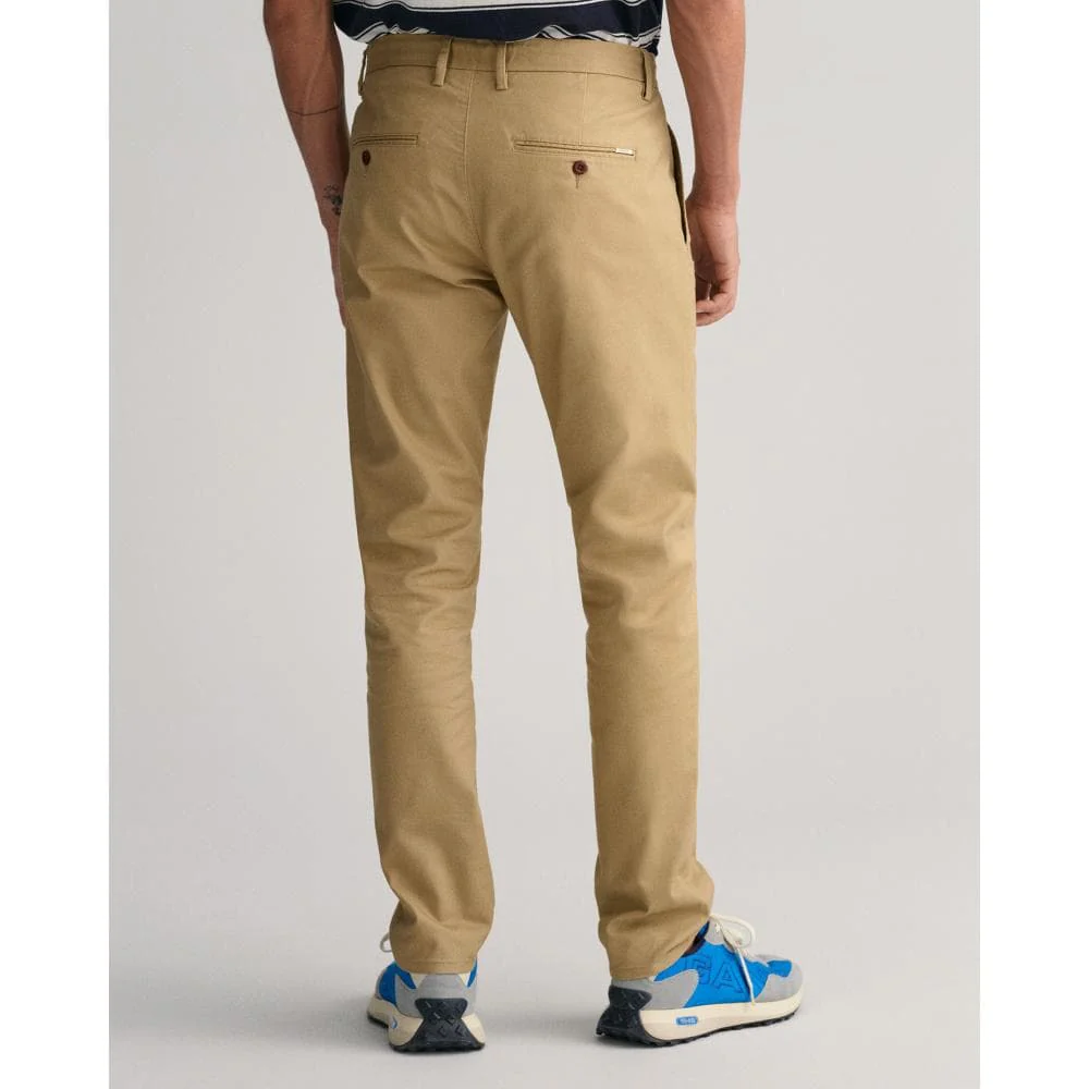GANT Mens Slim Fit Tech Prep™ Chinos - 248 Dark Khaki - Image 4