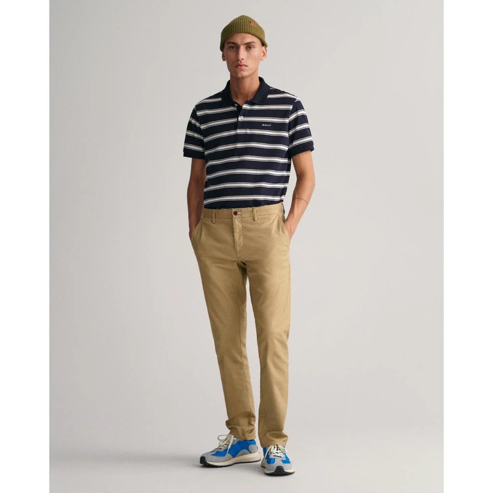 GANT Mens Slim Fit Tech Prep™ Chinos - 248 Dark Khaki - Image 5