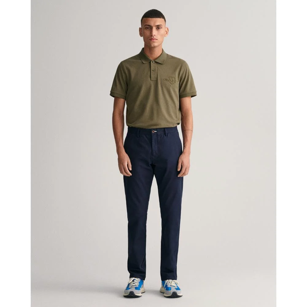 GANT Mens Slim Fit Tech Prep™ Chinos - 410 Marine - Image 2