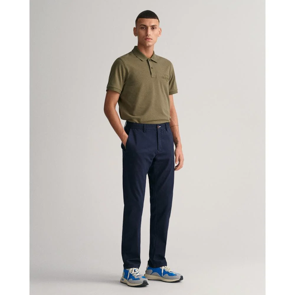 GANT Mens Slim Fit Tech Prep™ Chinos - 410 Marine - Image 4