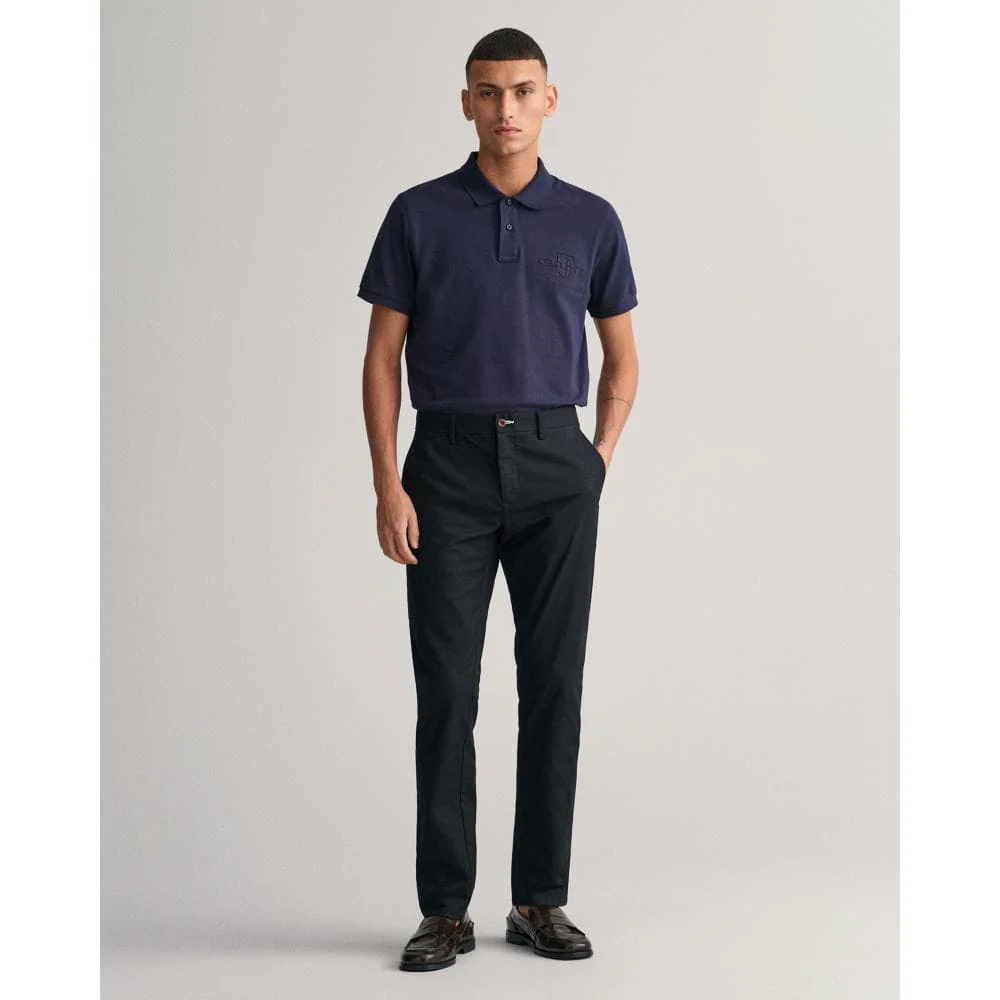 GANT Mens Slim Fit Tech Prep™ Chinos - 5 Black - Image 2