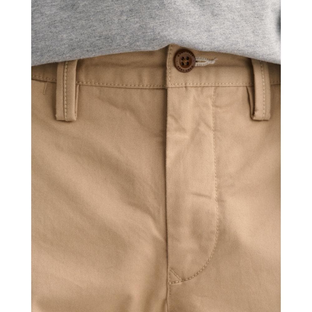 GANT Mens Slim Fit Twill Chinos - 248 Dark Khaki - Image 4