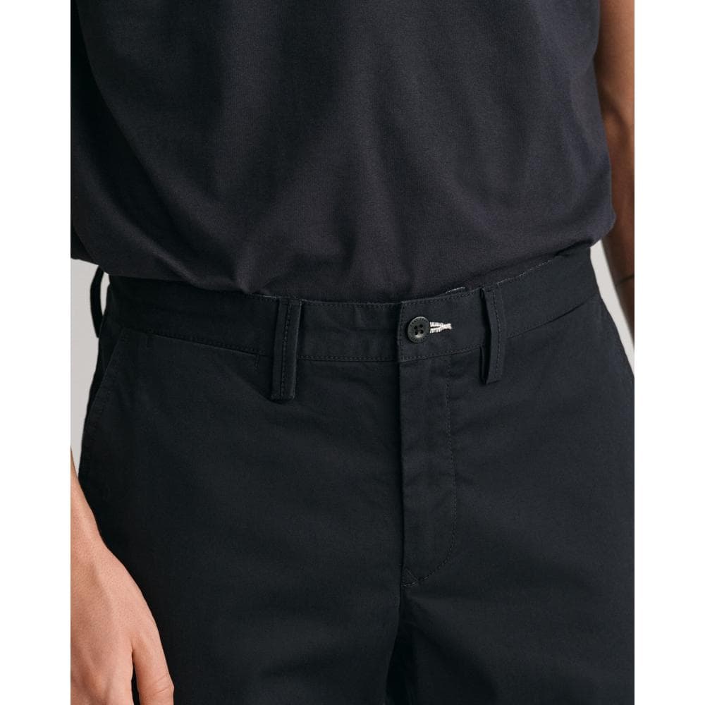GANT Mens Slim Fit Twill Chinos - 5 Black - Image 3