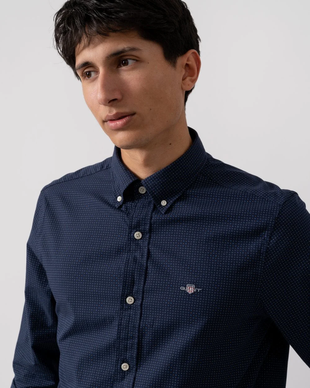 GANT Mens Slim Micro Print Shirt - Image 2