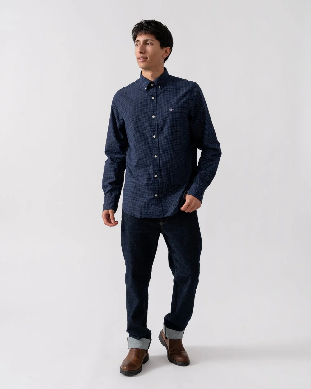 GANT Mens Slim Micro Print Shirt - Image 3