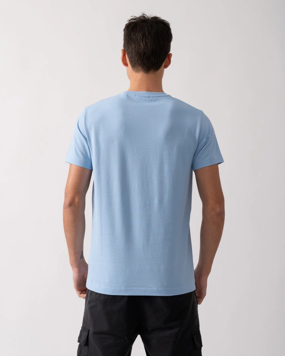 GANT Mens Slim Pique Short Sleeve T-Shirt - 468 Capri Blue - Image 4