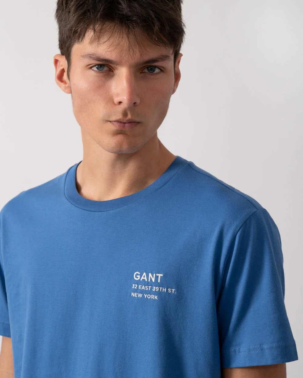 GANT Mens Small Graphic Short Sleeve T-Shirt - 407 Rich Blue - Image 2
