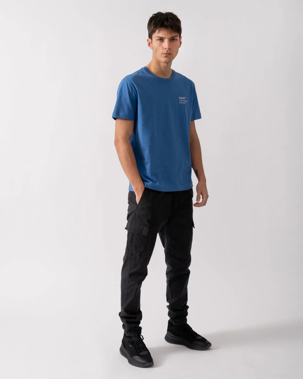 GANT Mens Small Graphic Short Sleeve T-Shirt - 407 Rich Blue - Image 3