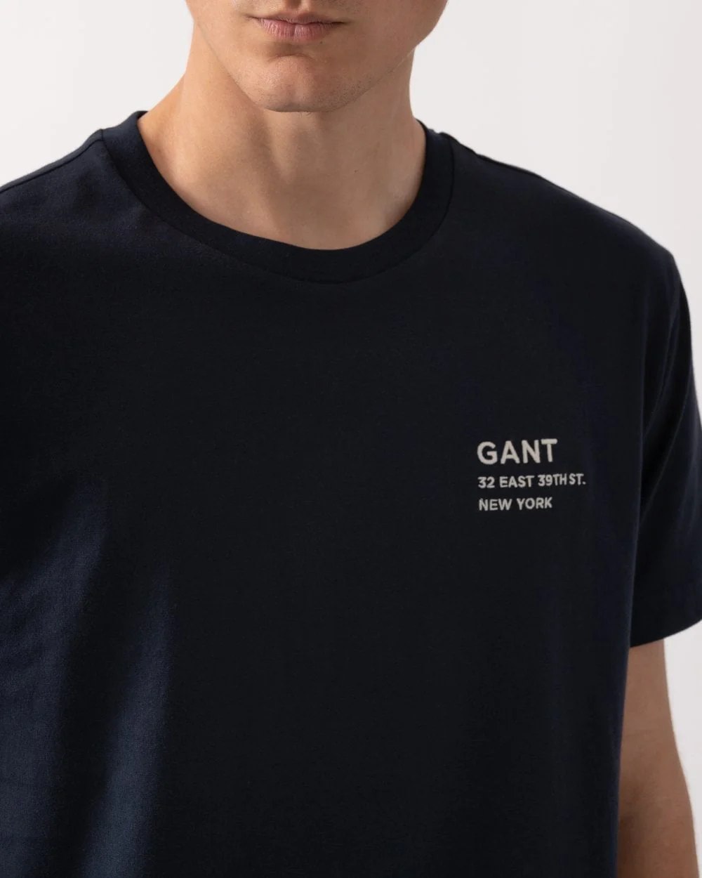 GANT Mens Small Graphic Short Sleeve T-Shirt - 433 Evening Blue - Image 2