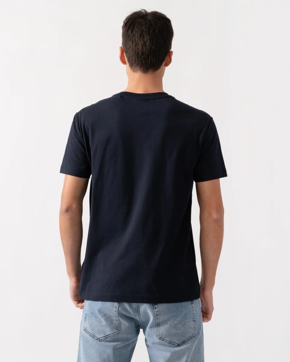 GANT Mens Small Graphic Short Sleeve T-Shirt - 433 Evening Blue - Image 4