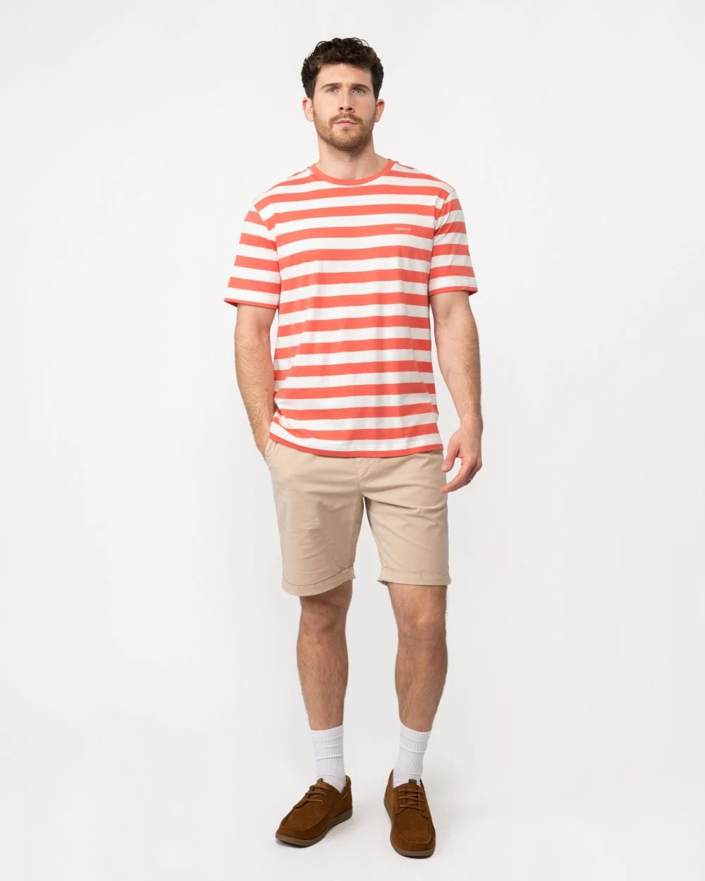 GANT Mens Stripe Short Sleeve T-Shirt - Image 3