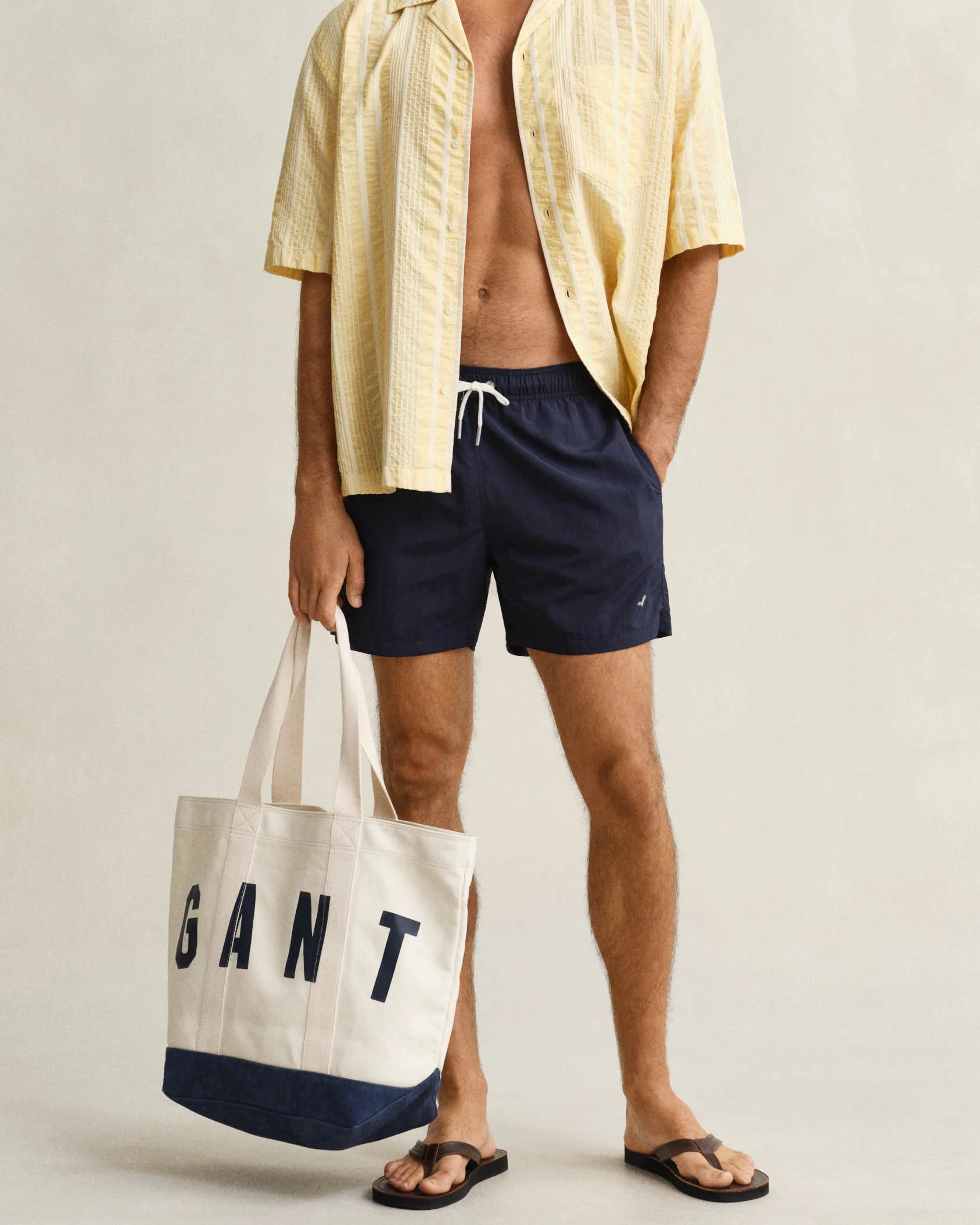 GANT Mens Swim Shorts - 410 Marine - Image 2