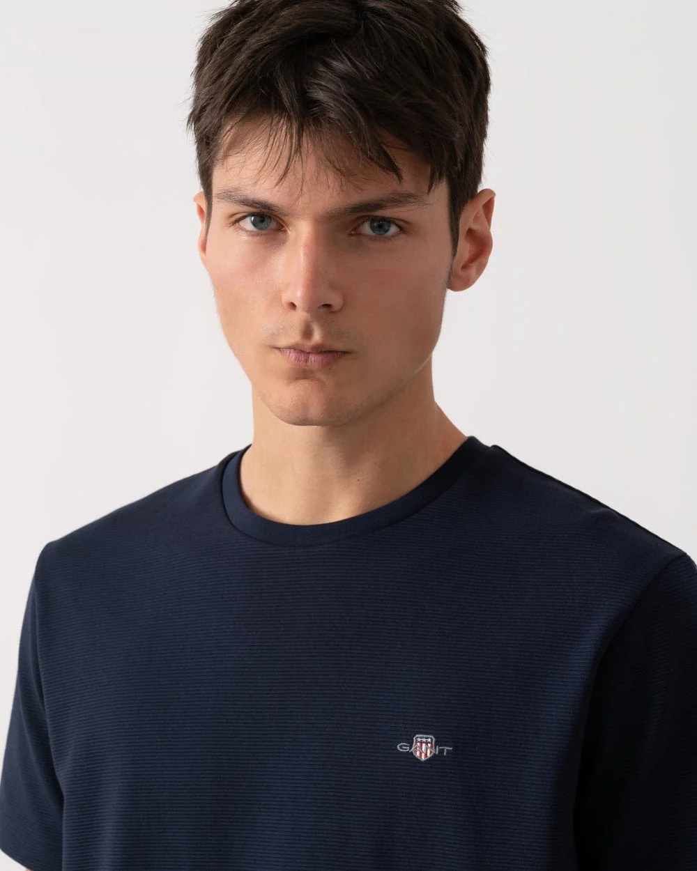 GANT Mens Texture Short Sleeve T-Shirt - Image 2