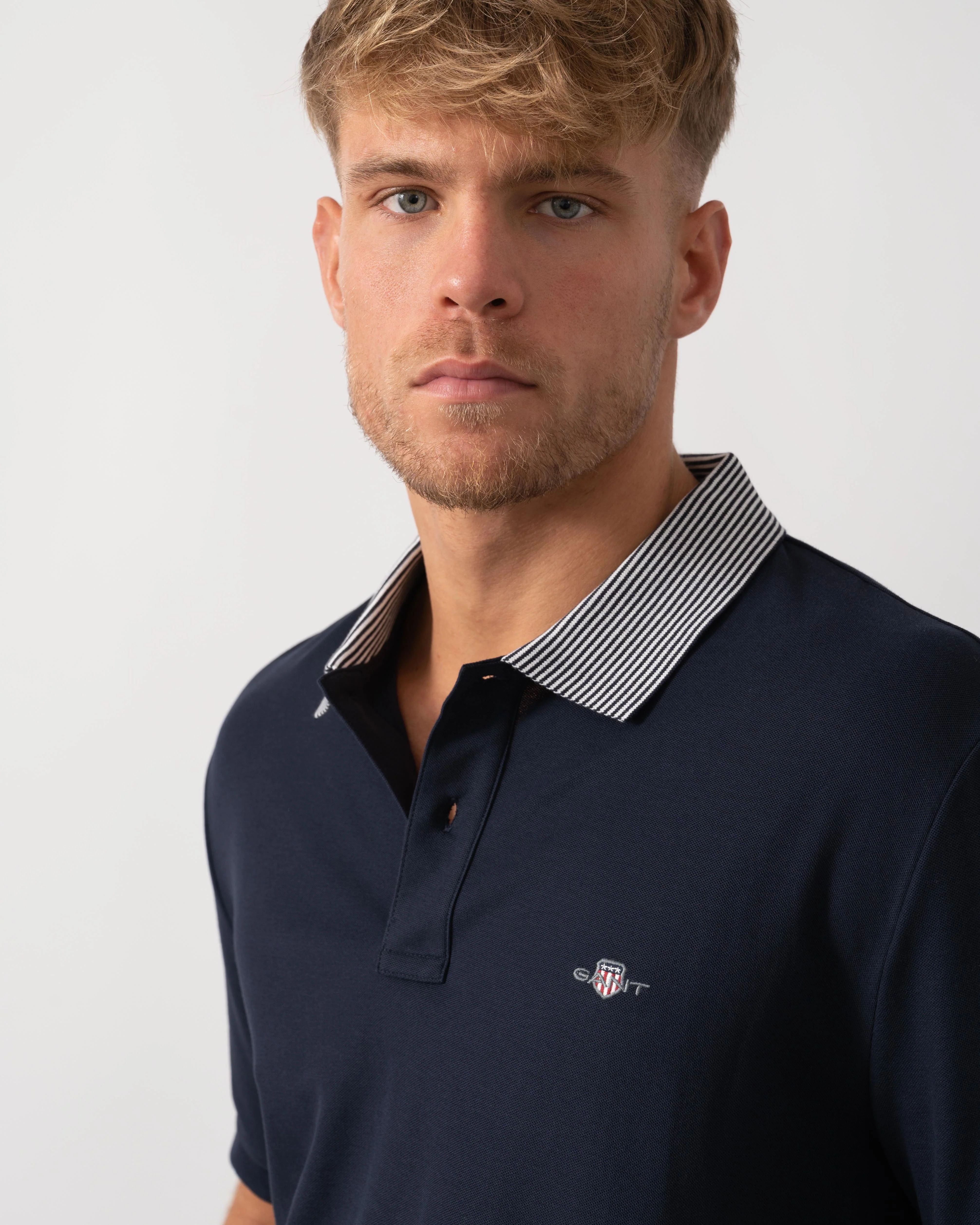 GANT Mens Tipping Detail Polo - Image 3