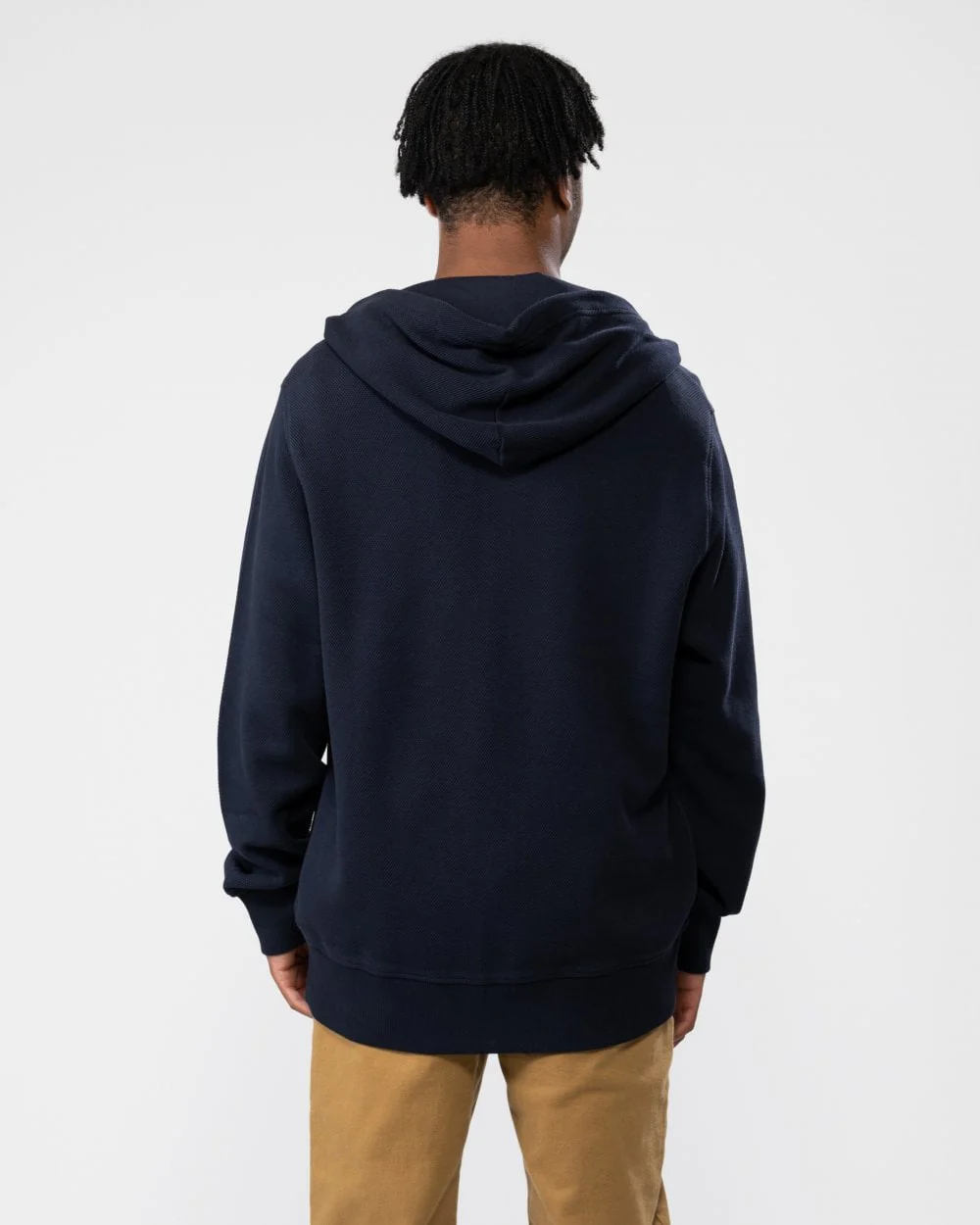 GANT Mens Waffle Texture Zip Hoodie - Image 4
