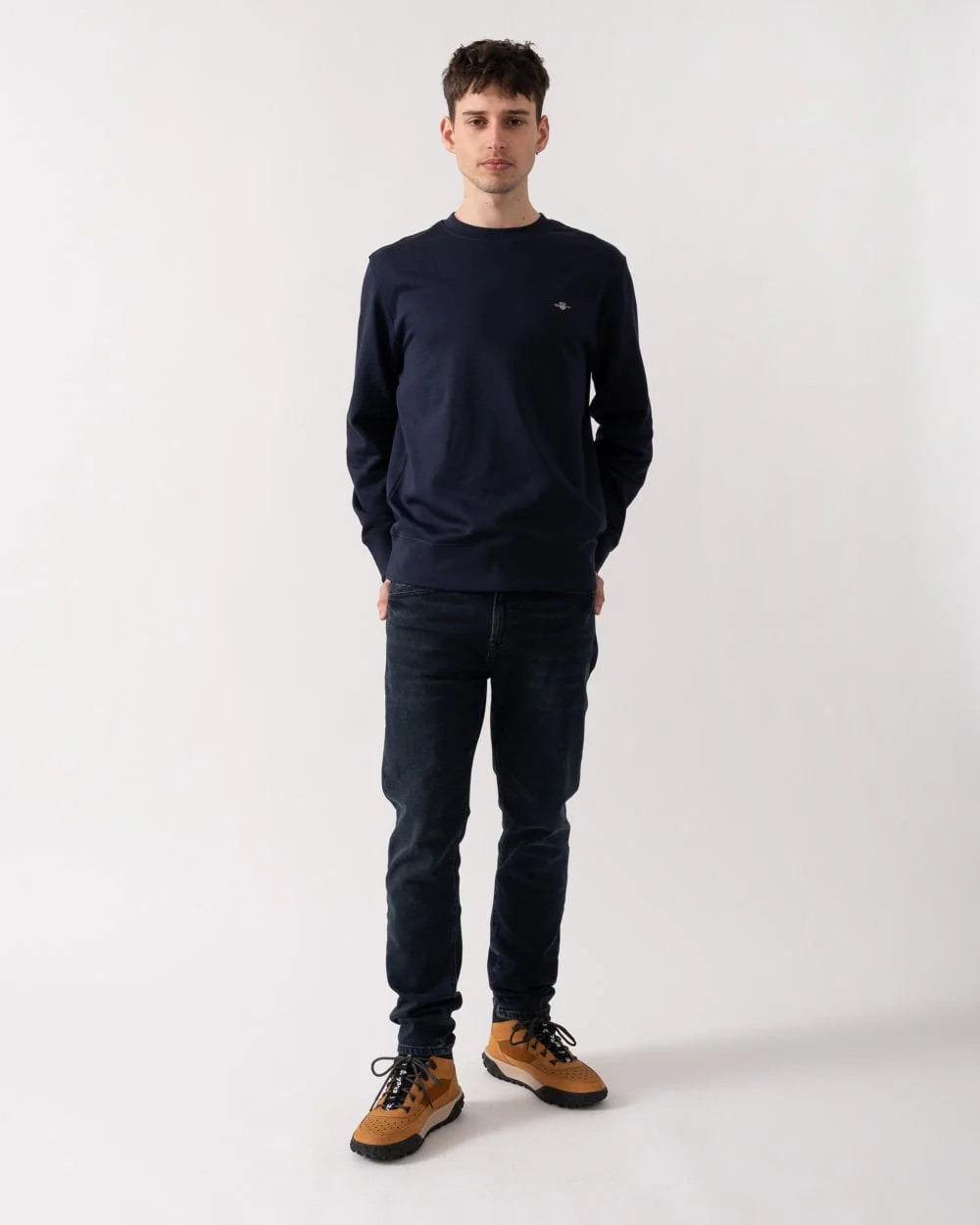 GANT Reg Embroidered Archive Shield Crew Neck Sweatshirt - Image 3