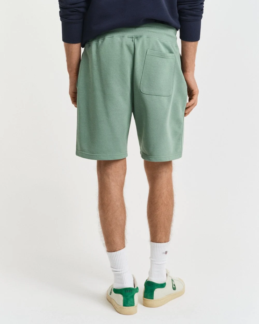 GANT Regular Fit Shield Logo Sweat Shorts - 362 Kalamata Green - Image 3