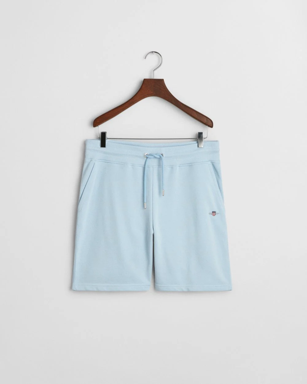 GANT Regular Fit Shield Logo Sweat Shorts - 457 Fresh Blue - Image 4