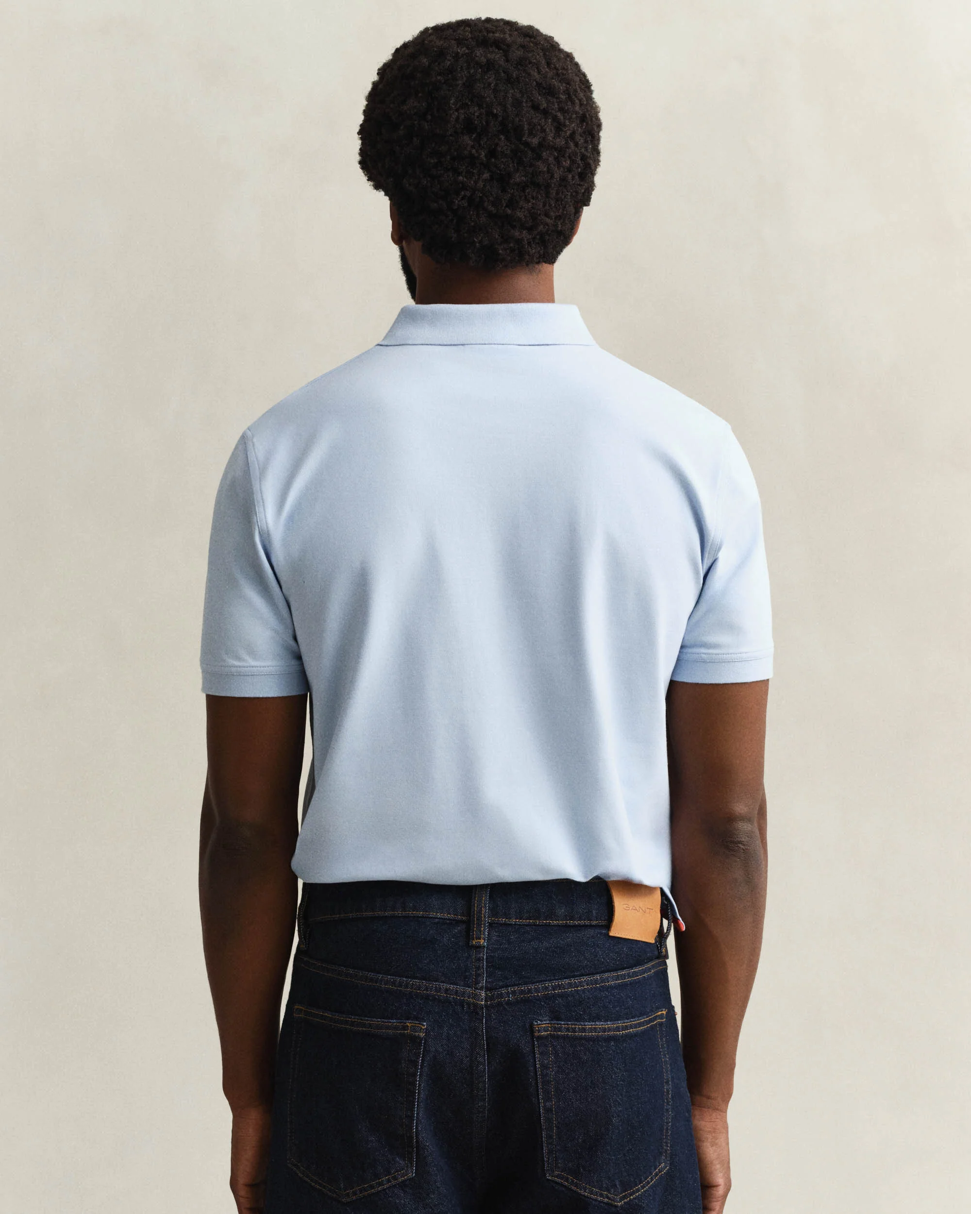 GANT Regular Fit Short Sleeve Contrast Pique Rugger - 457 Fresh Blue - Image 2