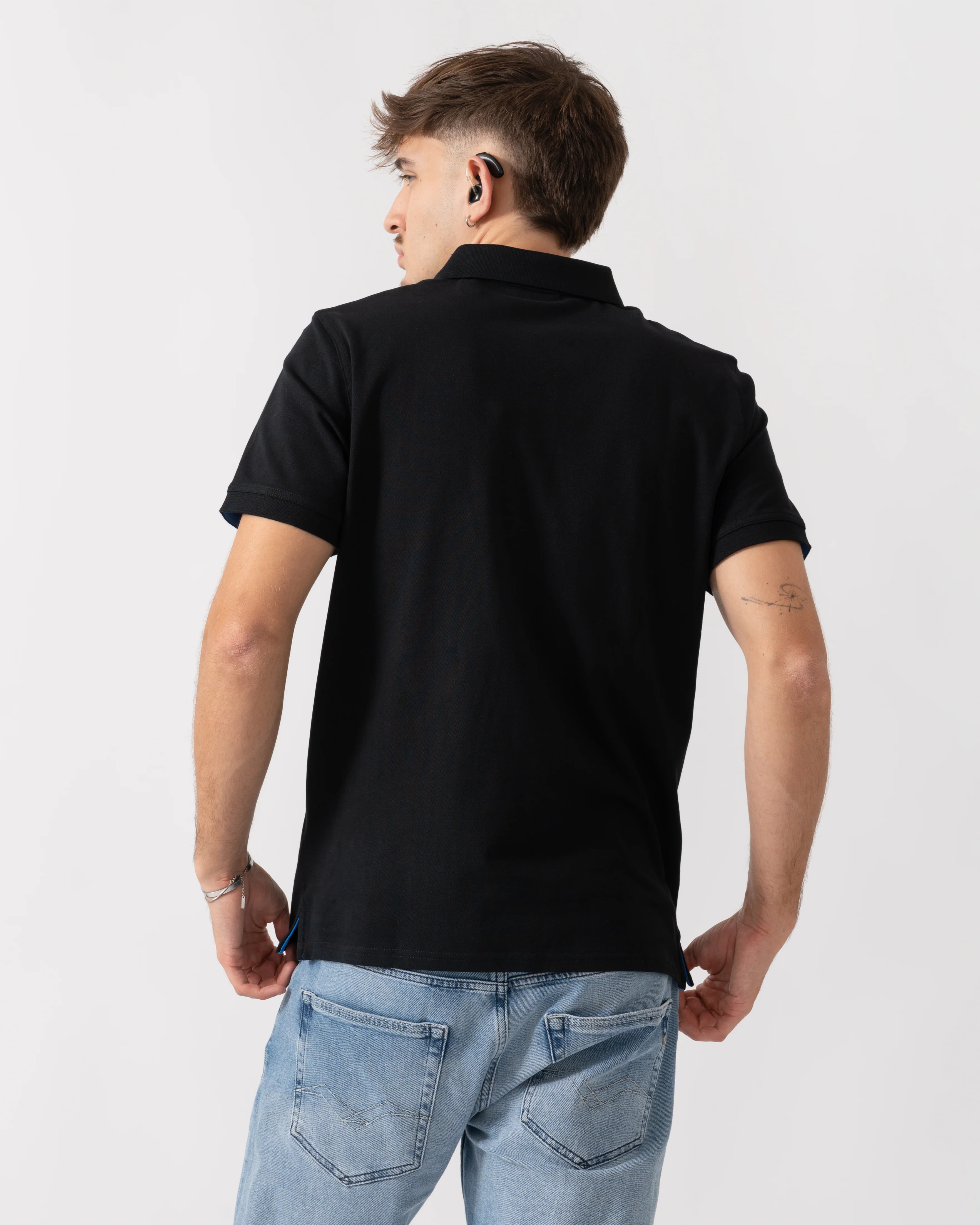 GANT Regular Fit Short Sleeve Contrast Pique Rugger - 5 Black - Image 4