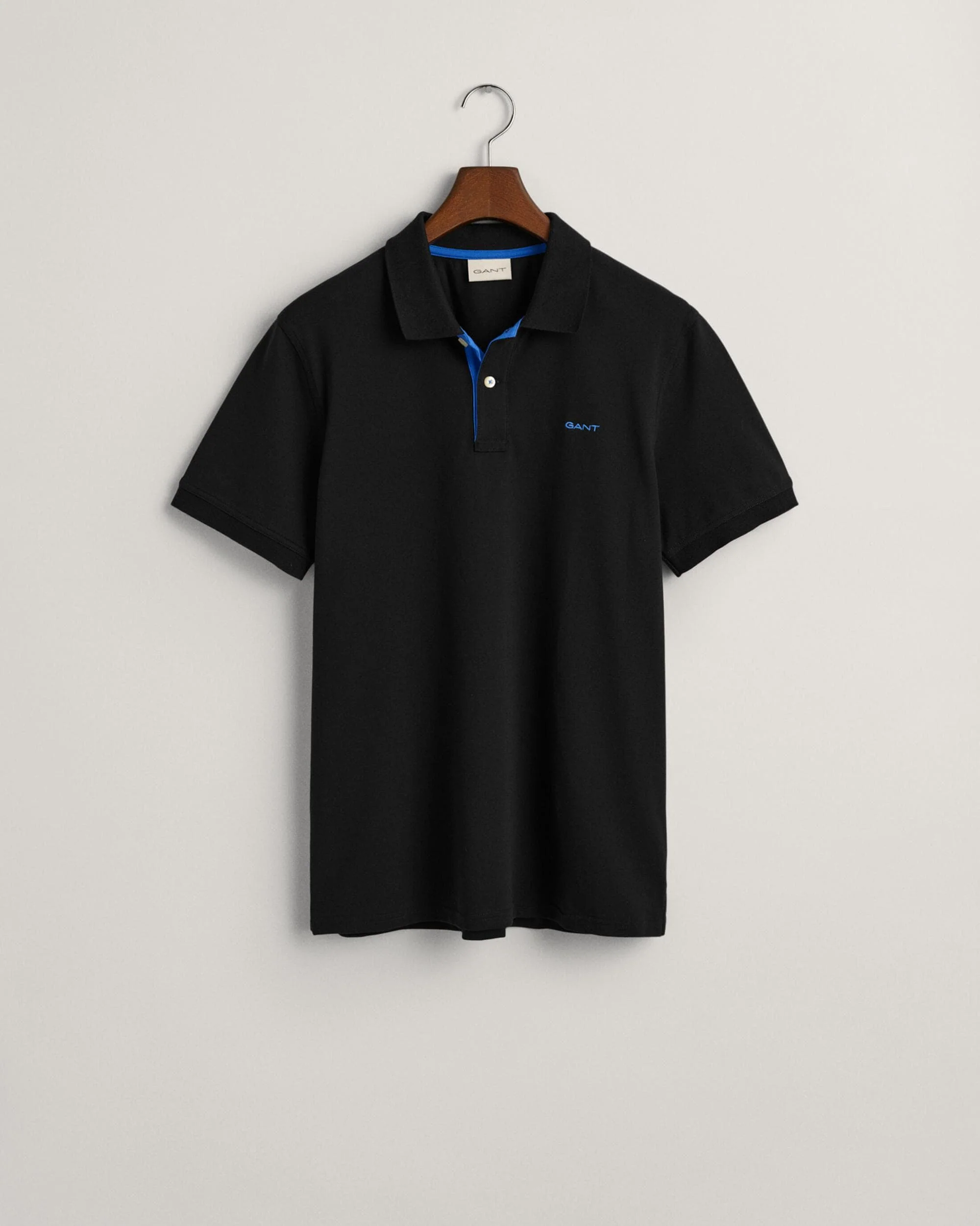 GANT Regular Fit Short Sleeve Contrast Pique Rugger - 5 Black - Image 5