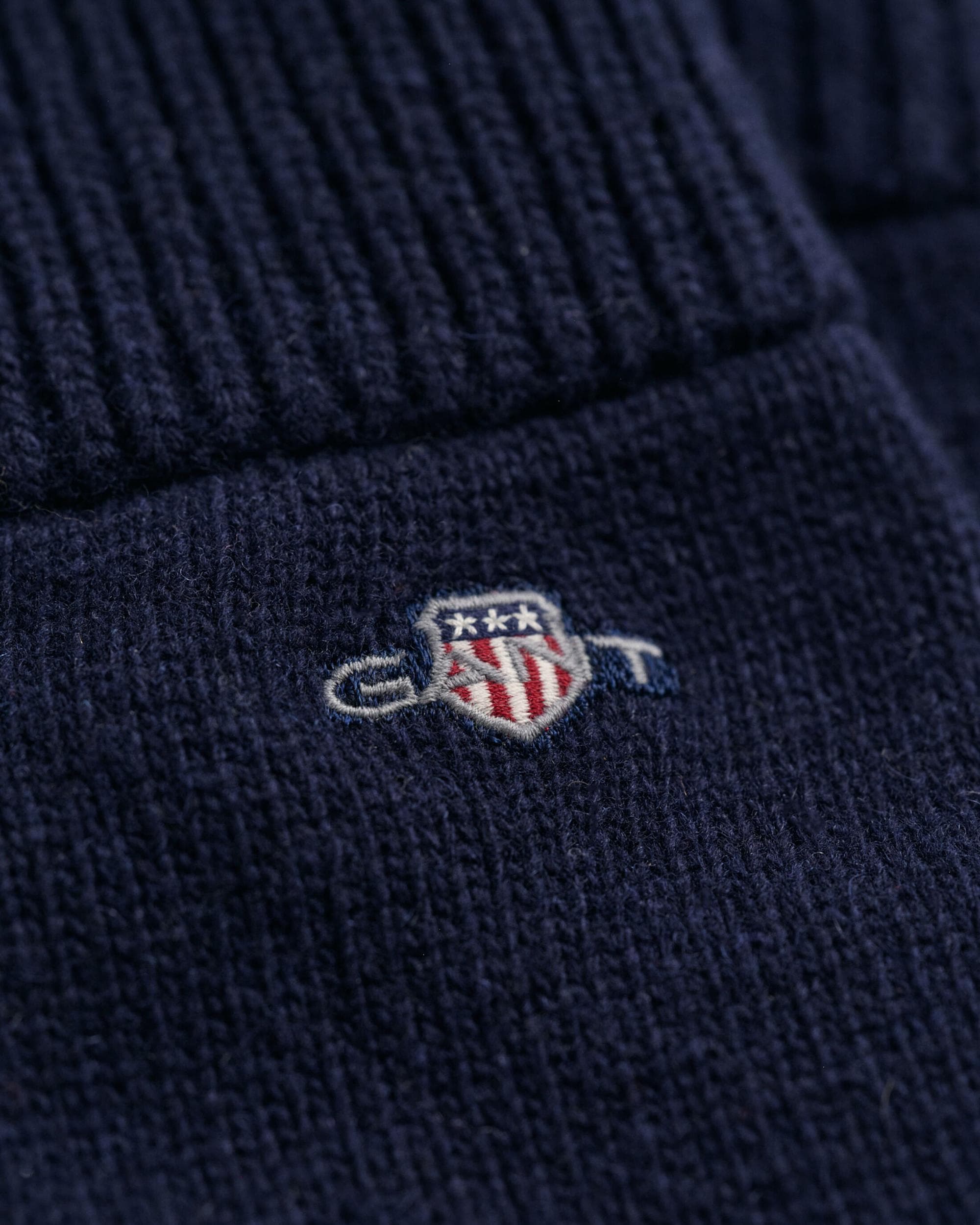 GANT Shield Wool Gloves - 410 Marine - Image 2