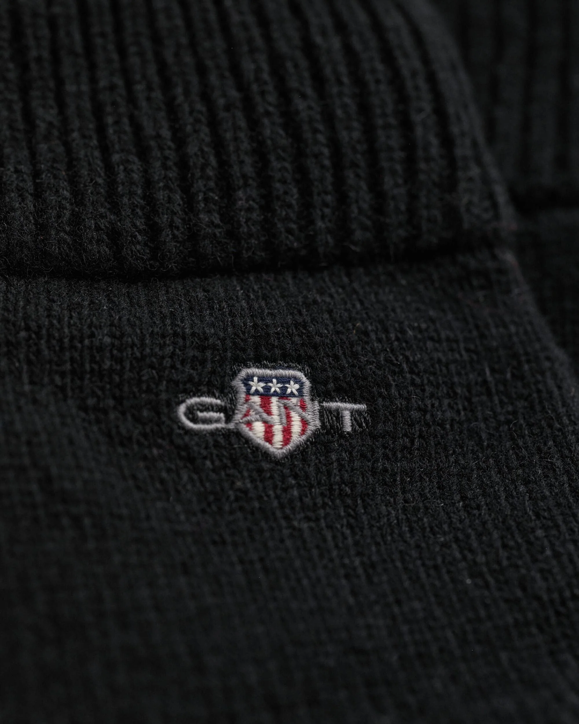 GANT Shield Wool Gloves - 5 Black - Image 2