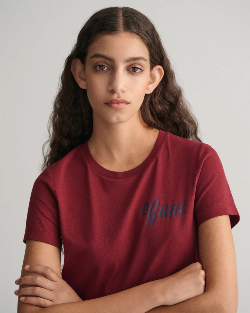 GANT Womens Regular Fit Script Logo T-Shirt - Image 2