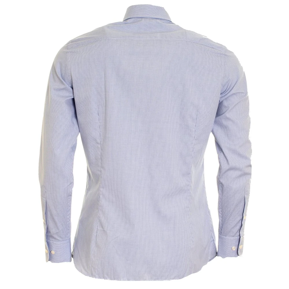 Gingham Placed Stripe Mens Shirt - Image 7