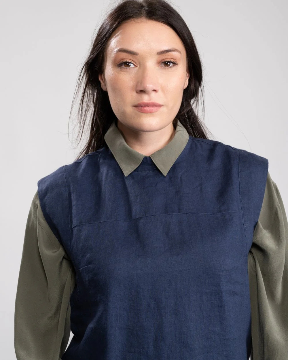Great Plains Alana Linen Womens Polo Neck Top - Image 2