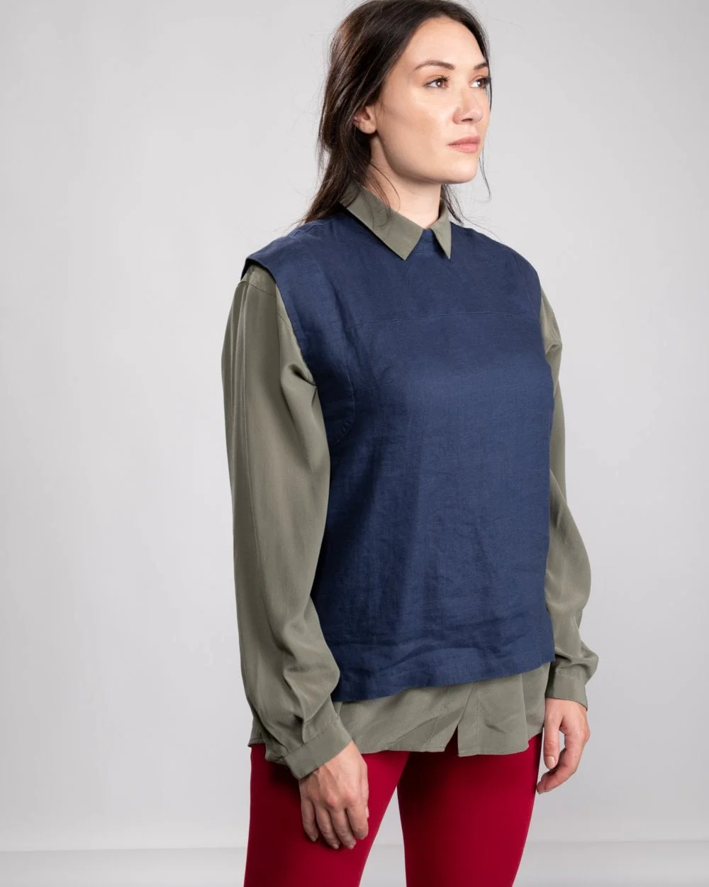 Great Plains Alana Linen Womens Polo Neck Top - Image 5