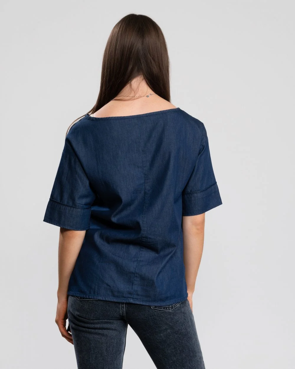 Great Plains Darla Denim Front Tie Womens Top - Image 2