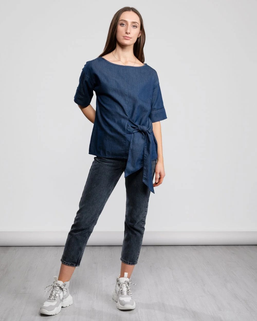 Great Plains Darla Denim Front Tie Womens Top - Image 4