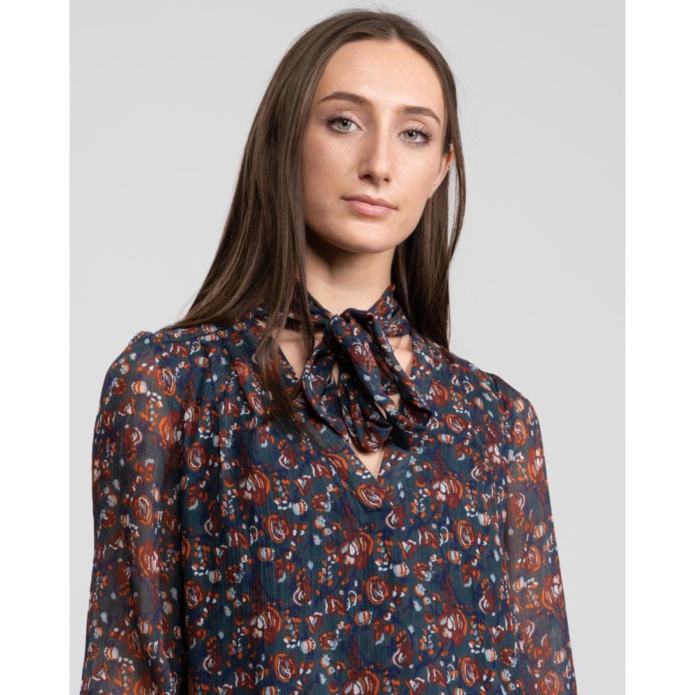 Great Plains Highland Floral Tassle Womens Blouse - Image 2
