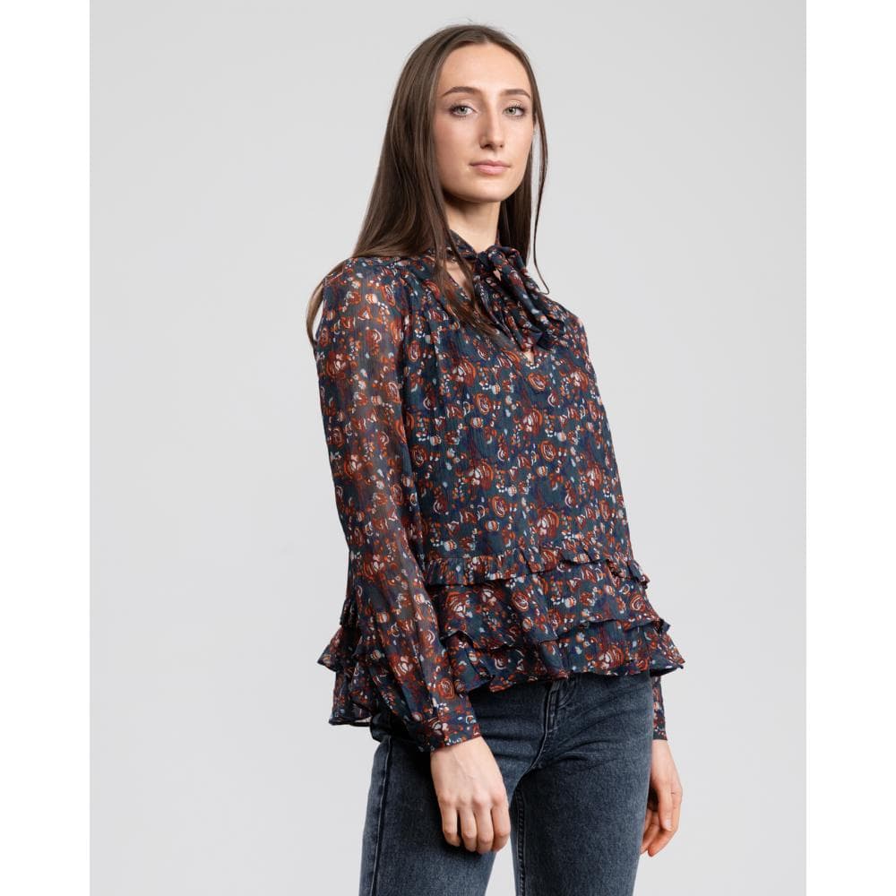 Great Plains Highland Floral Tassle Womens Blouse - Image 3