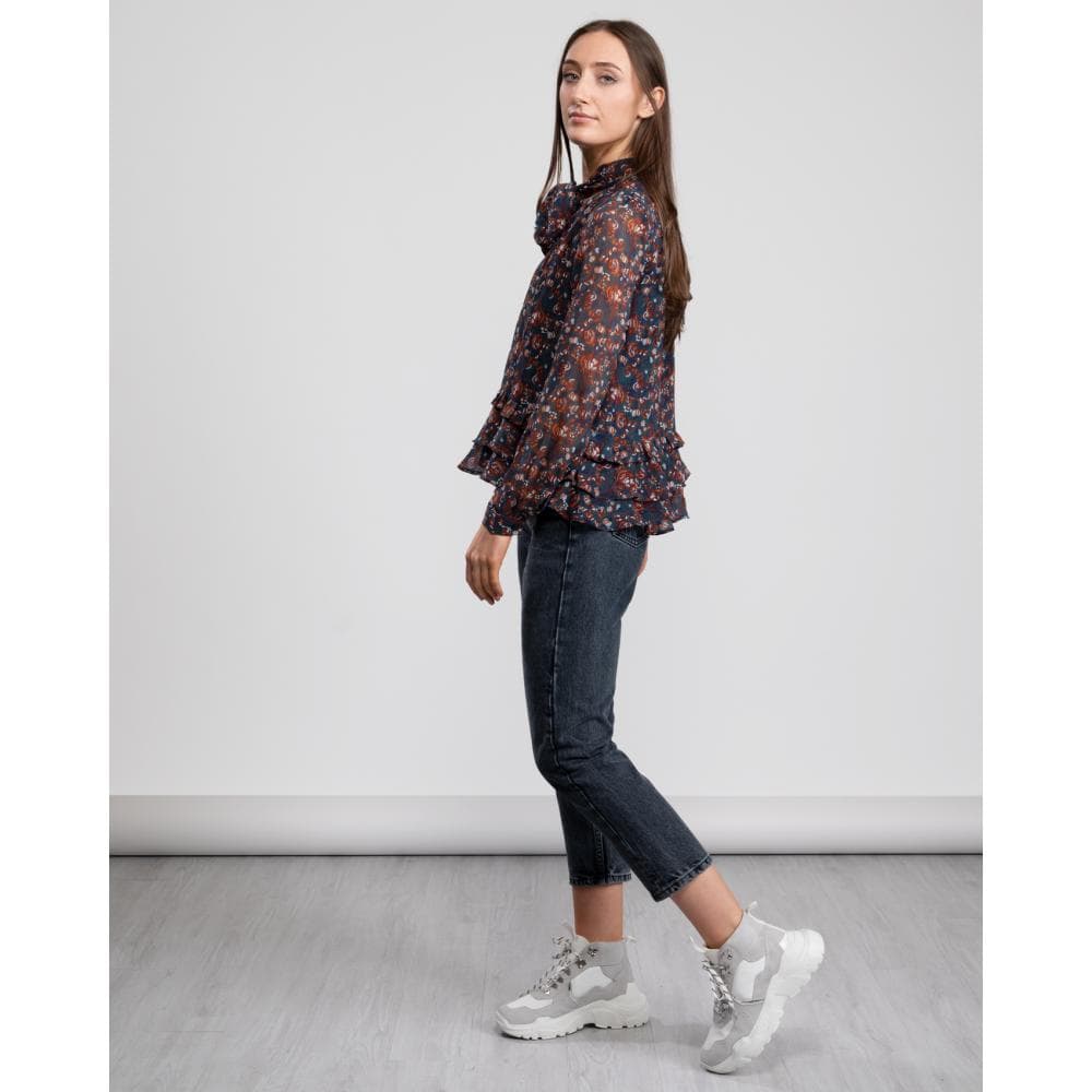 Great Plains Highland Floral Tassle Womens Blouse - Image 6