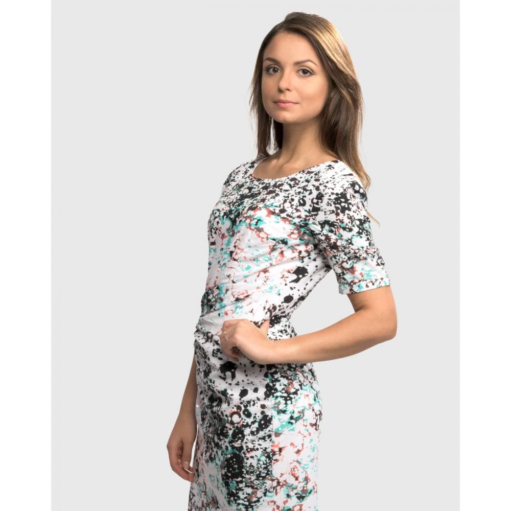 Great Plains Miquita Marble Rouched Womens Dress - Image 4