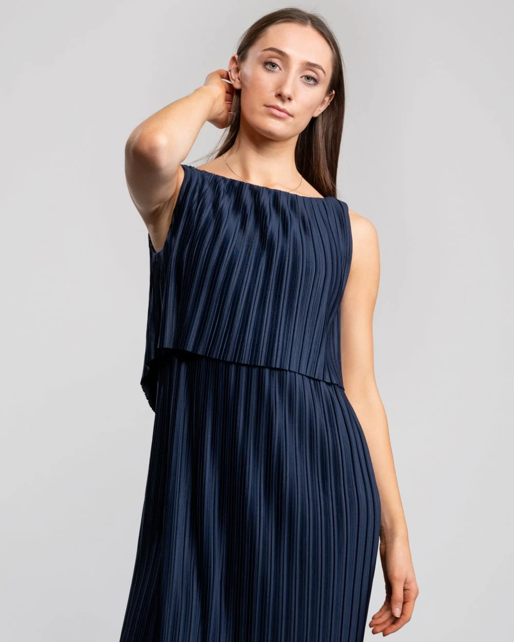 Great Plains Narcissus Jersey Pleated Womens Dress - Image 3