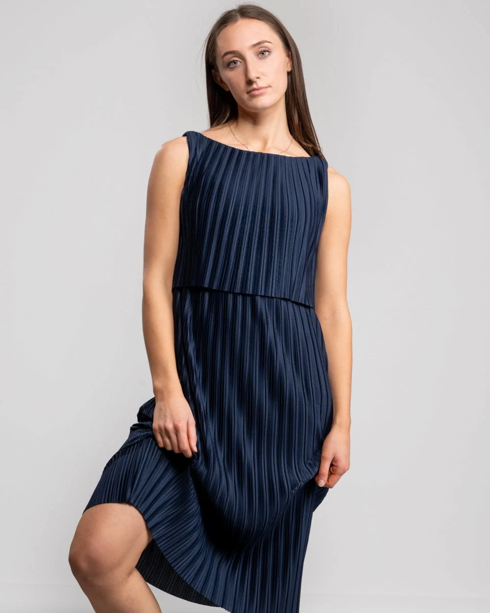 Great Plains Narcissus Jersey Pleated Womens Dress - Image 4
