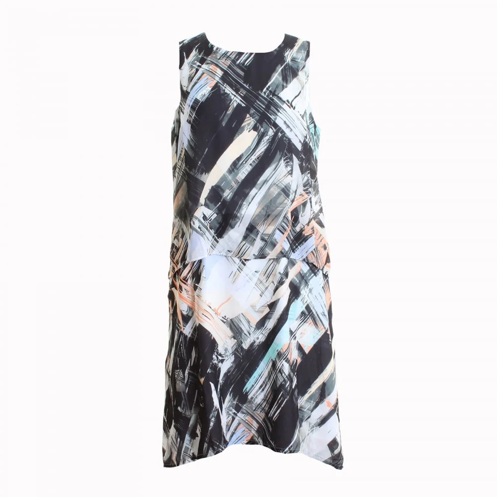 Great Plains Pastel Paint Layered Womens Dress - Image 5