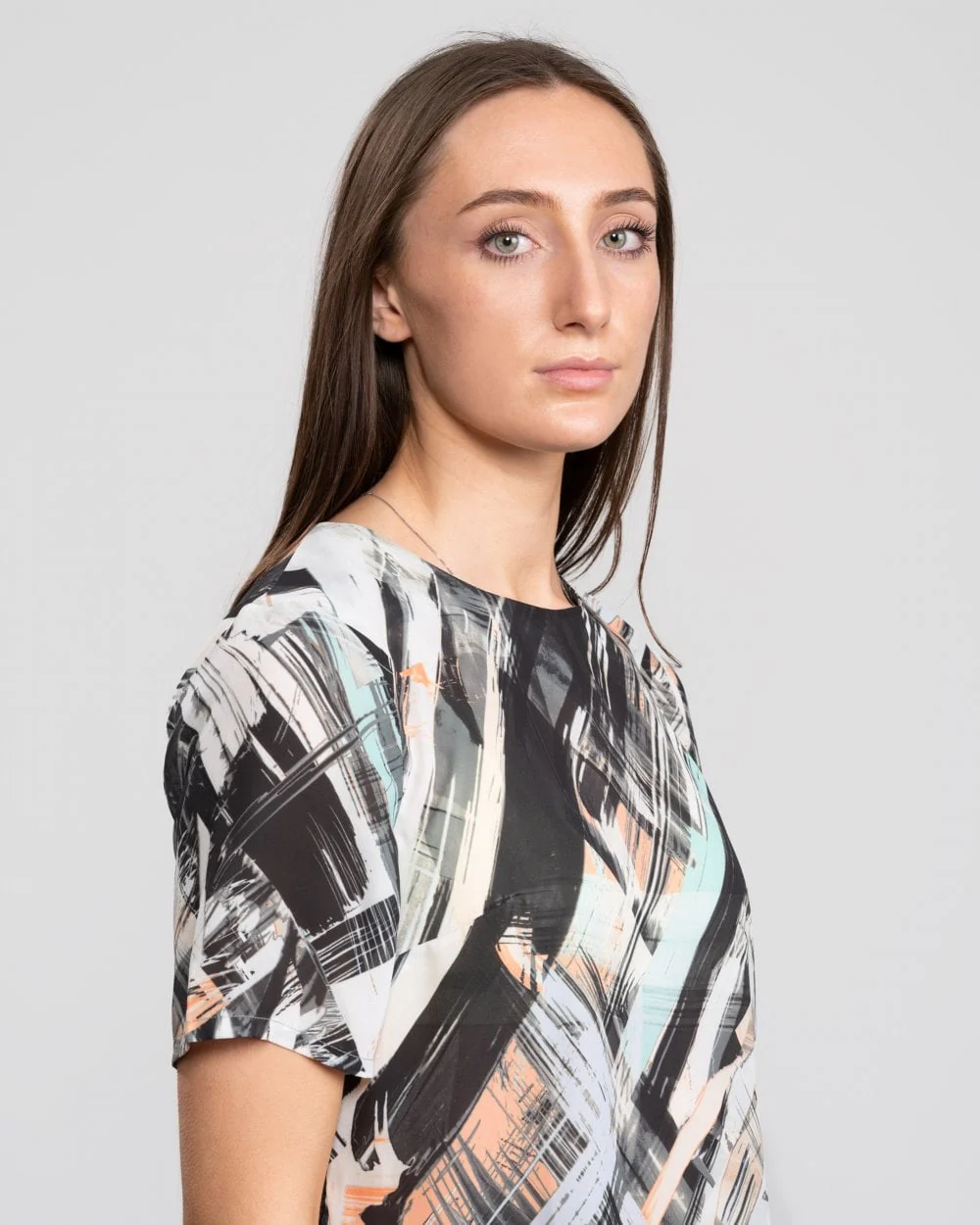 Great Plains Pastel Paint Peplum Womens Top - Image 4
