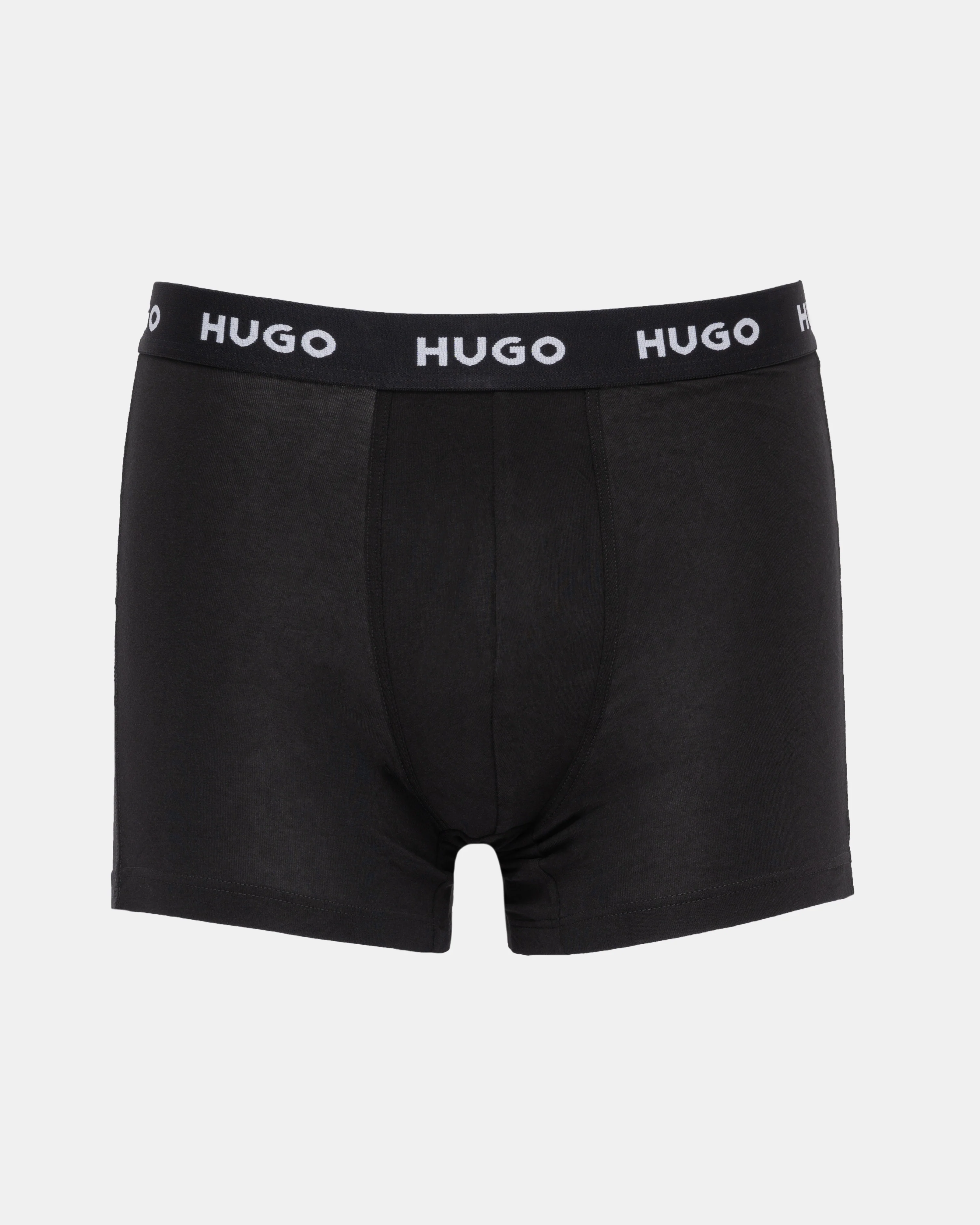 HUGO 3 Pack Mens Boxer Briefs with Logo Waistbands - Black 005 - Image 2